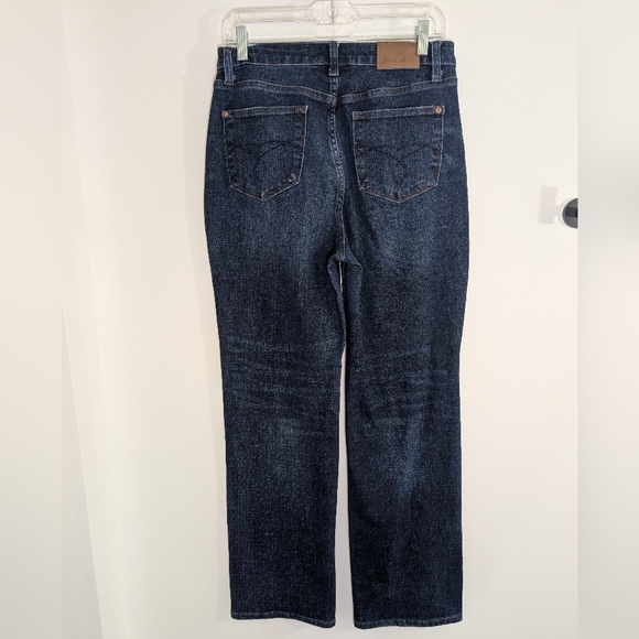 Judy Blue 9/29 Straight Leg Jeans Dark Wash Button Fly Stretch - Picture 6 of 8